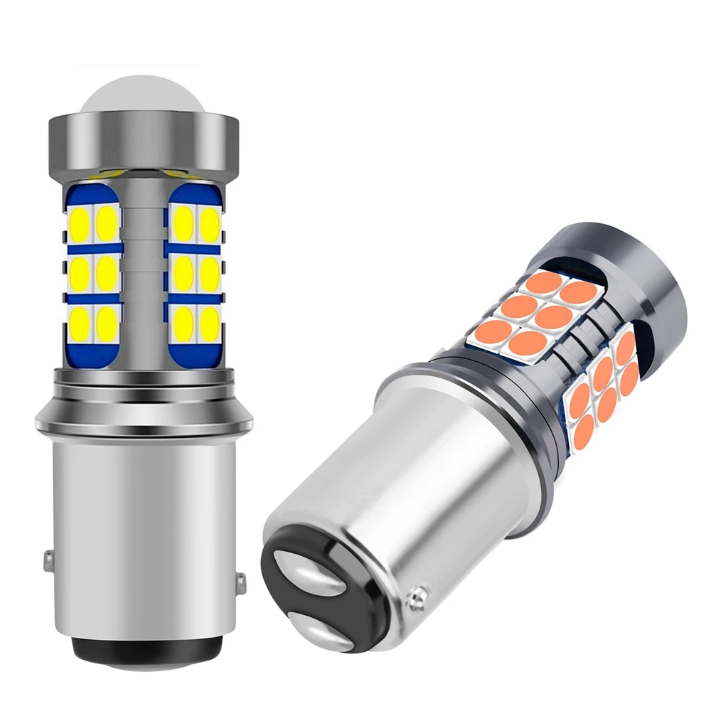 Bombilla LED de freno trasero para coche, luz de circulación diurna, luces antiniebla traseras, 2 uds., 2020 P21/5W BAY15D, 1157, novedad de 3030
