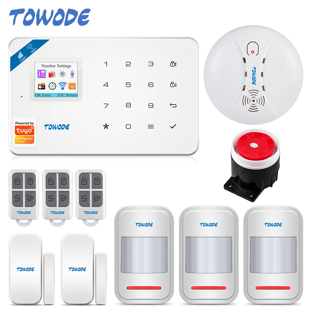 Система сигнализации TOWODE W181 с поддержкой Wi-Fi GSM IOS/Android | Безопасность и защита