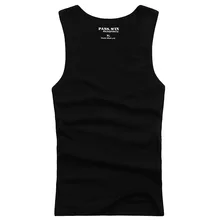 Летний Мужской базовый Чистый хлопок плотный спортивный жилет сплошной цвет впитывающий пот дышащий жилет для бега фитнеса