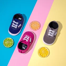 KIDSUN – baskets pour nouveau né, chaussures de printemps et d'automne, toile solide, semelle en caoutchouc, premiers pas à l'extérieur, pour garçon et fille de 0 à 18 mois 