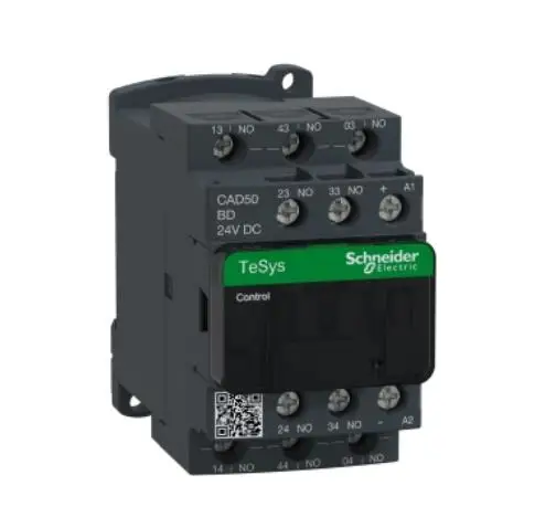 CAD50 CAD50...C CAD50BD CAD50BDC TeSys D реле управления-5 NO - = 690 V 24 DC стандартная катушка |