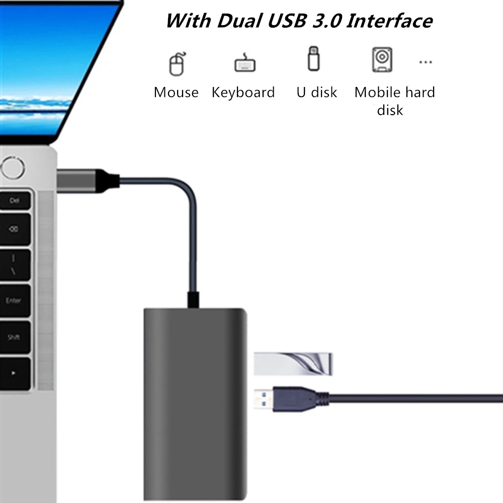 Type C To Rj45 4K HDMI VGA 2 USB 3 0 SD Card Slot Reader PD 5