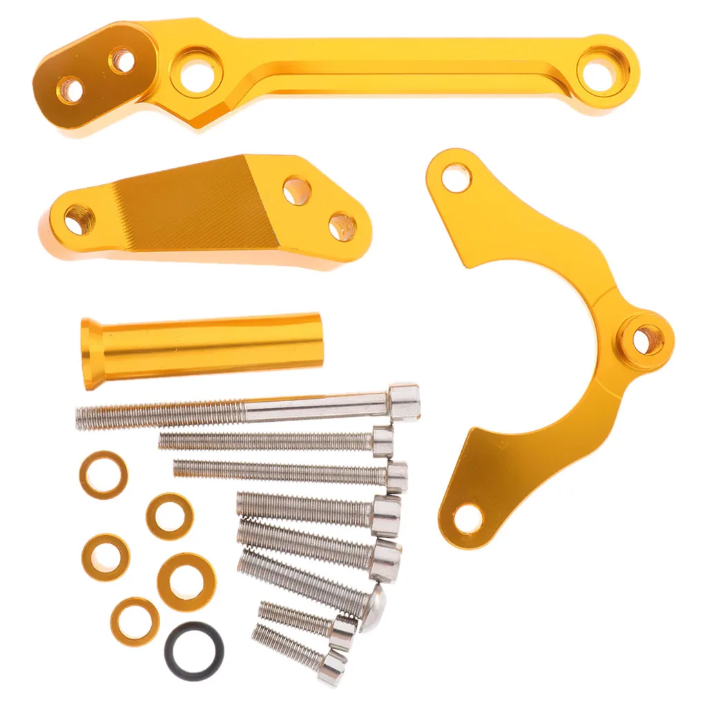 Aluminum Alloy Steering Damper Stabilizer Buffer Control Bar with Mounting Bracket Kit for Kawasaki Z900