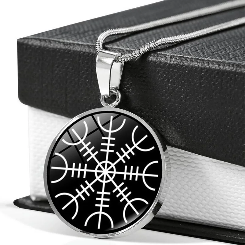 Ожерелье с подвеской Viking Magic Stave Runic Amulet скандинавские Викинги Pagan Triskele Helm of Awe