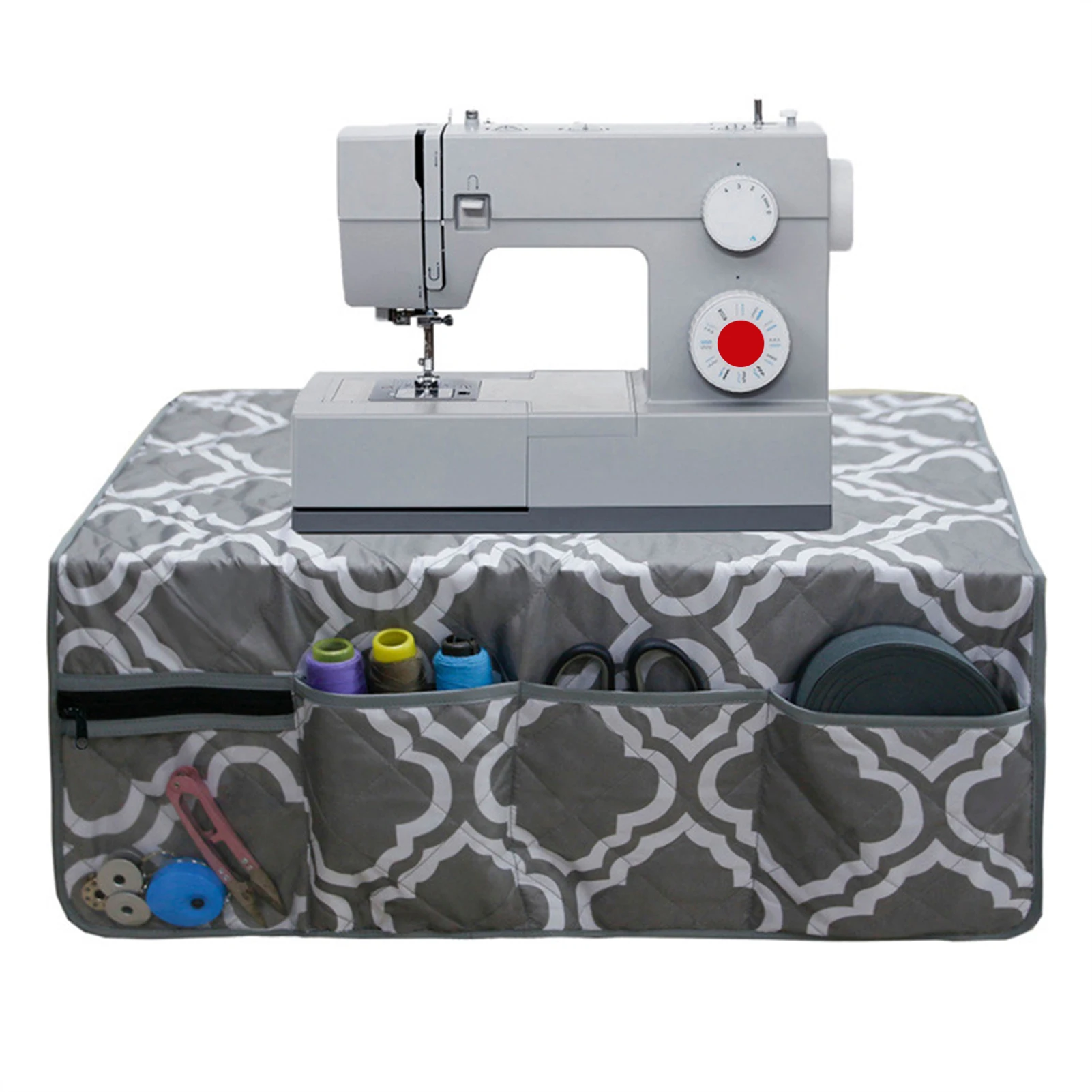 Suitable for Most Machine Standards Kitabetty Sewing Machine Dust Cover Sewing Machine Cover with Pockets for Extra Accessories Sewing Machine Cloth Storage Bag 