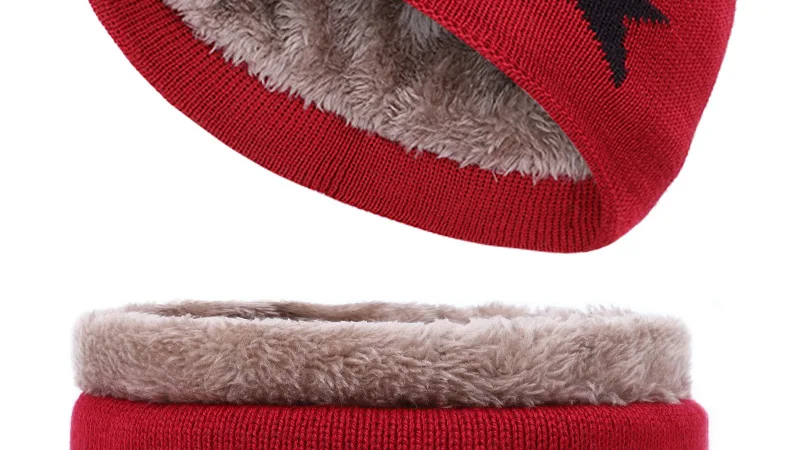 2019 новая милая детская зимняя вязаная шапочка шарф-хомут Комплект из 2 предметов для маленьких мальчиков и девочек из плотного флиса с