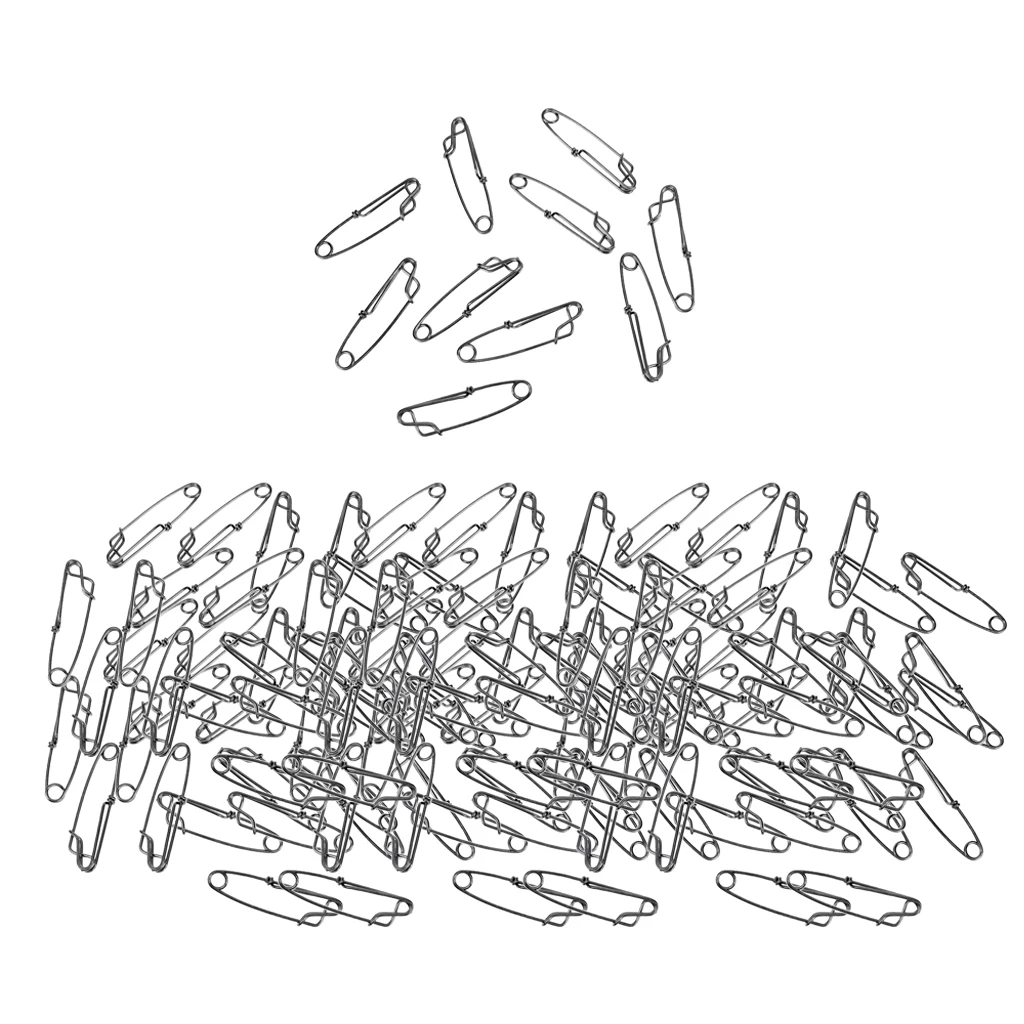 Pack of 200 Stainless Steel Longline Branch Hanger Snap Line Tuna Clips, 60mm Fishing Connectors