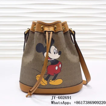 

2020 Top Quality Mickey Women's Bags Print Drawstring One Shoulder Multipurpose Bucket Bag Luxury Designer Tasche