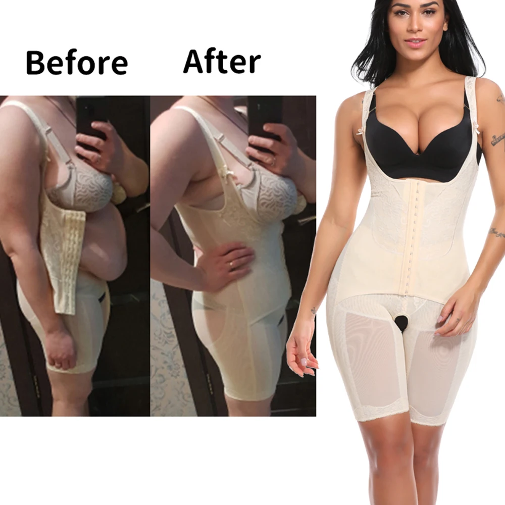 Для женщин корсет с открытым бюстом Body Shaper бедра редуктора животик Управление