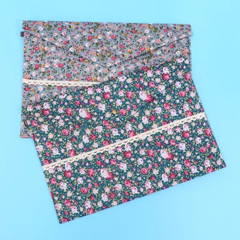 

4pcs A4 Size File Document Folder Plush Floral Document Storage Organizer for Office Business Home (Blue and Dark Blue Each 2pcs