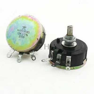 

2 Pcs 6mm Round Shaft Rotary Linear Taper Carbon Potentiometer 10K ohm