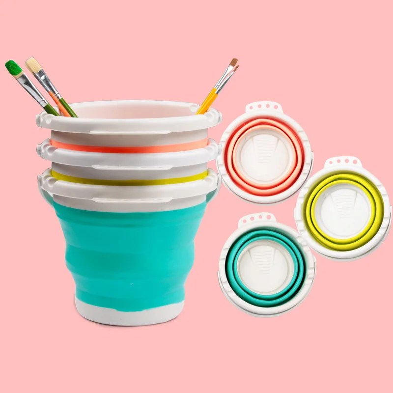 

Art Brush Washing Bucket Multifunction Retractable Bucket Pen Barrel Brush Washer Art Supplies Brush Washing Tool