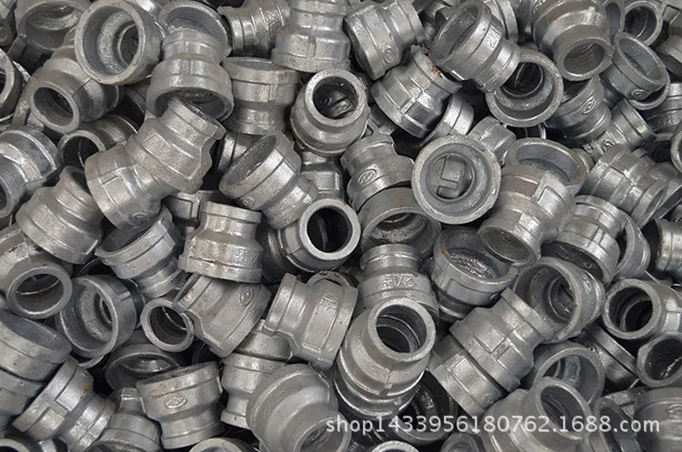 Crush Malleable Iron Hot Galvanized Firefighting Heating Fuel Gas Plumbing Pipe Fittings Wholesale Diameter Reducing Elbow T-con
