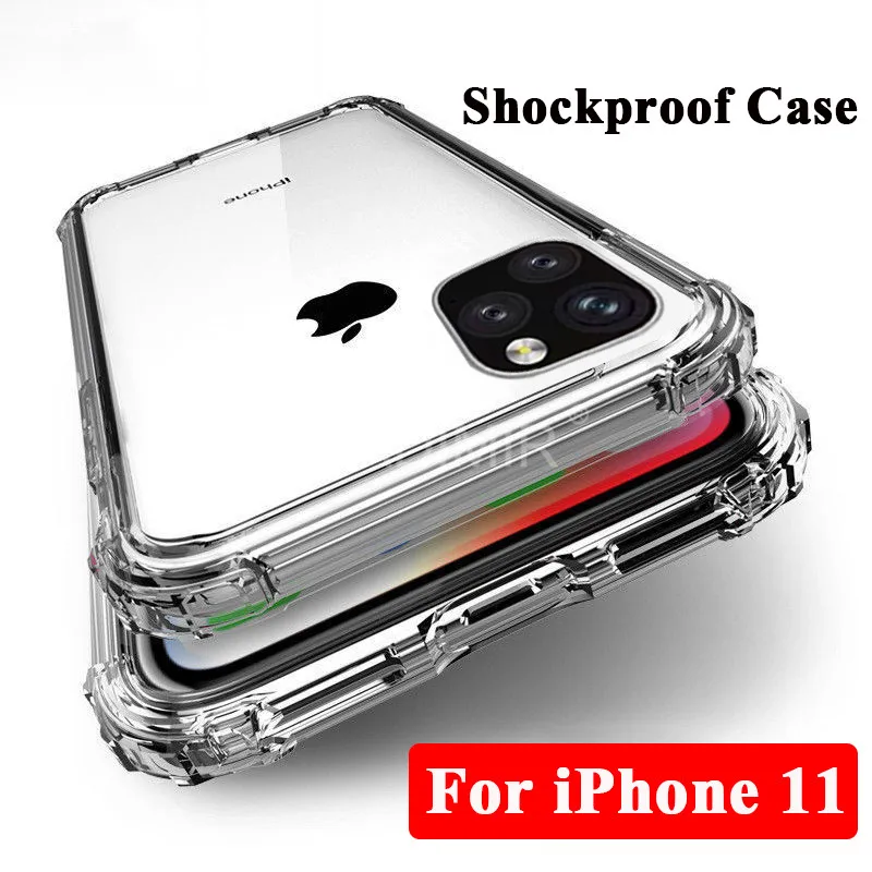 For IPhone 11 Pro Max 2019 Shockproof Silicone Case Transparent Soft TPU Clear Shell for IPhone11 Ultra Thin Back Cover |