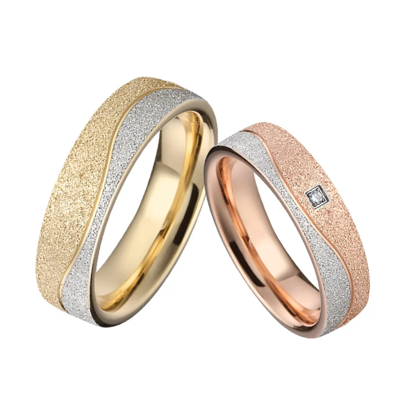 Alianza Bicolor Anillos De Boda Para Hombre Y Mujer Propuesta