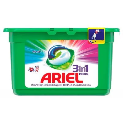 Капсулы для стирки автомат «Color» Ariel Pods, 12 шт