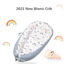 Tumbona nido de bebé para dormir, algodón suave y transpirable, portátil y ligero para viajar, perfecto para cunas, cuna