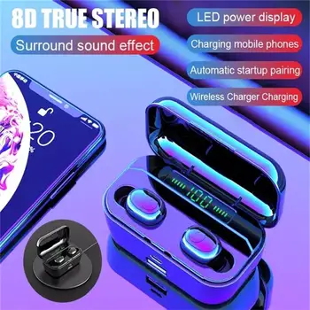 

5.0Bluetooth Earphone Wireless LED Display Smart Touch Mini Sports HIFI Stereo In-ear Headphones Binaural Wireless Charging Box