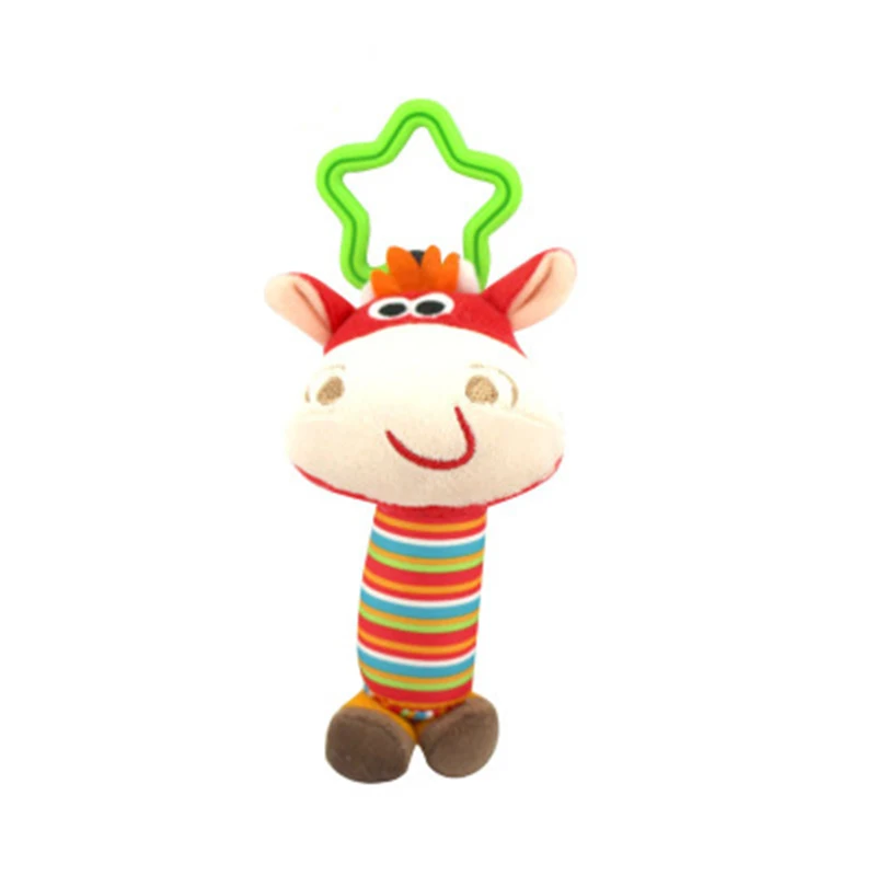 Детские игрушки-погремушки с животными из мультфильмов, прогулочная коляска для младенцев, подвесная погремушка для кроватки, Детский плюшевый Колокольчик для новорожденных, милая подвесная погремушка
