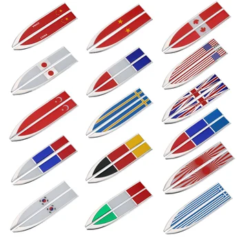 

Auto modification parts Blade Flag Sticker 3D metal stamp Blade Leaf Pad for car