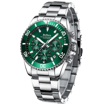 

BIDEN Men's Watch Top Brand Luxury Stainless Steel Waterproof Military Chronograph Sport Watch Business Wrist Watch for Men