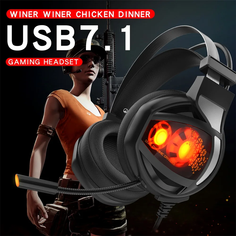 

Jies V9 Newest Computer Stereo Gaming Headphones Best casque Deep Bass Game Earphone Headset with Mic LED Light for PC Games