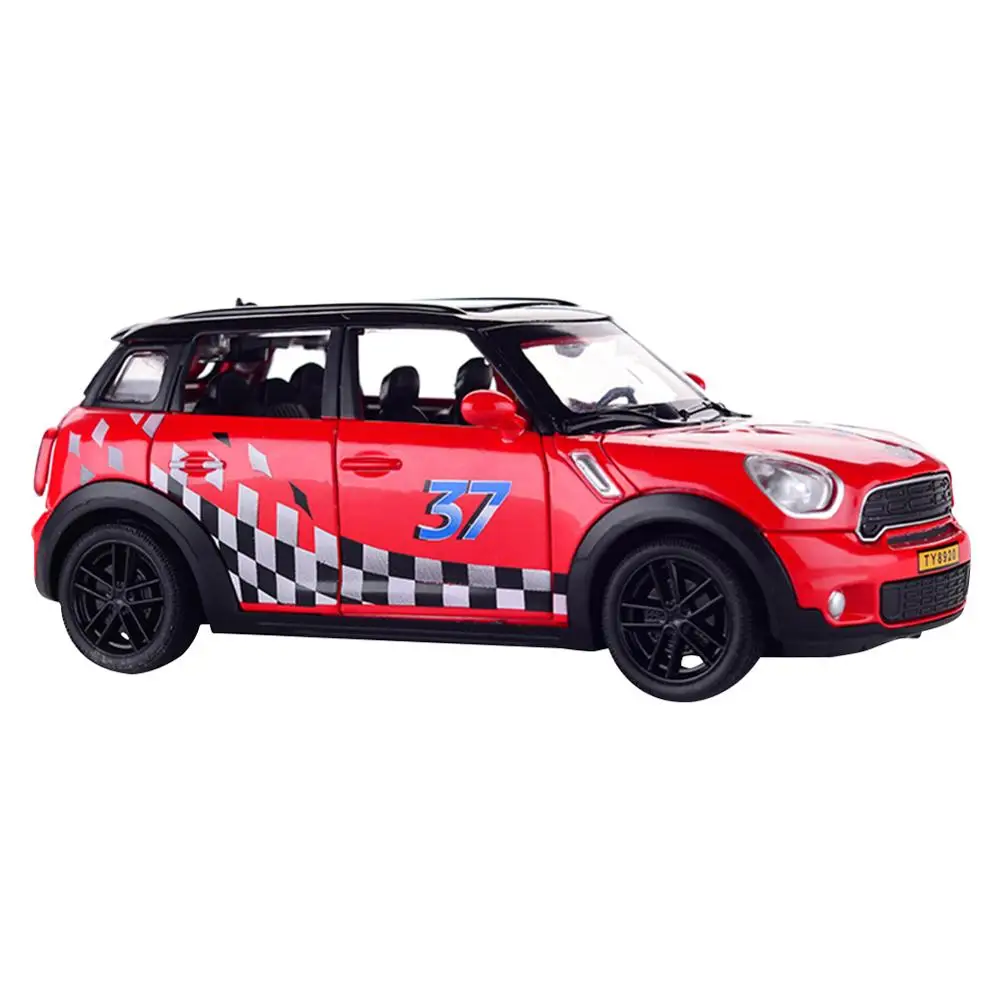MINI Red 1:32 1:24 модель автомобиля серии Сплав Вытяните назад Модель автомобиля игрушки детские игрушки модель автомобиля коллекция поддержка Прямая поставка - Цвет: MINI Red