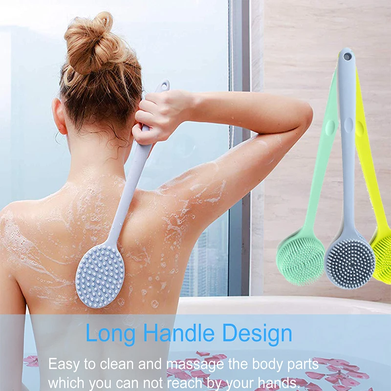 Spazzola per il corpo in silicone, spazzola per il corpo da bagno in  silicone, scrubber posteriore in silicone per bagno, spazzola per il corpo