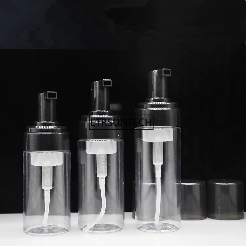 

100pcs 100/120/150ml Cleanser Mousse Bottle Empty Refillable Plastic Pump Bottle Vial Trip Pot Foam Soap Liquid Mousse F3485