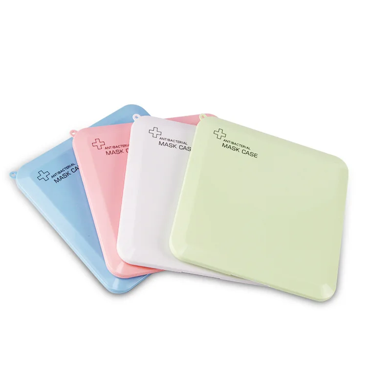

1pcs Mask Holder Box Disposable Mask Storage Box To Store Masks Portable Square Box Save Mask Bag Home Dustproof Mask Holder Box