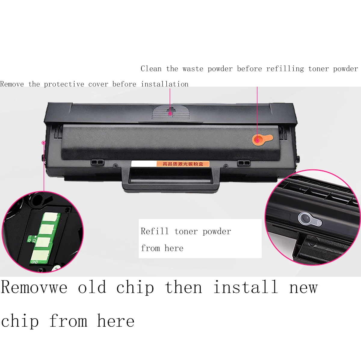 Toner Chip for HP Laserjet /Laser Jet Laser MFP 135a/135w/137fnw/Laser  107a/107w Laser MFP 131a/133pn/ Laser 103a W1003AC/103A