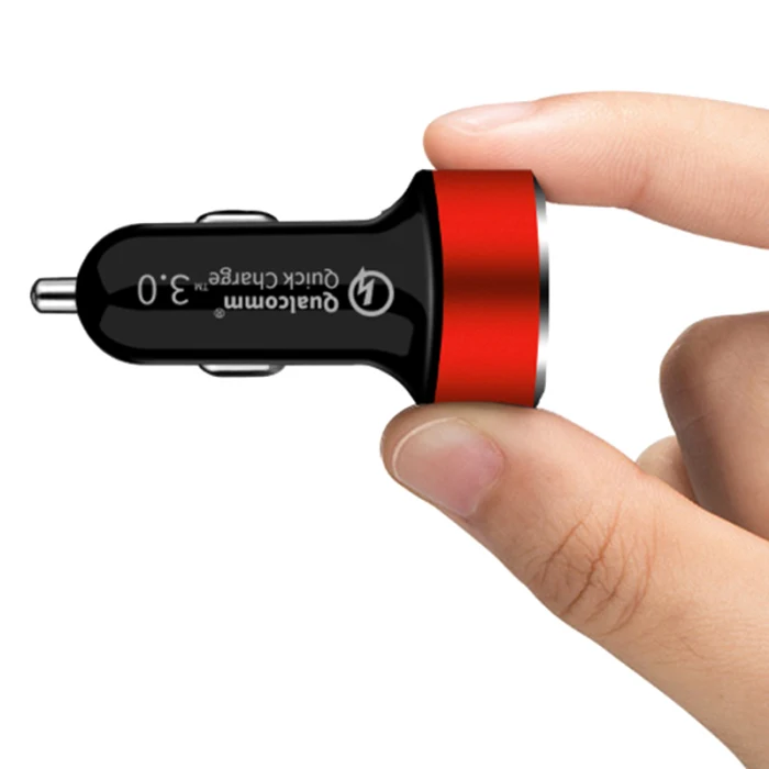 Быстрое Автомобильное зарядное устройство 2 usb порта с светодиодный вольтметр дисплей для смартфона автомобиля ING-SHIPPING