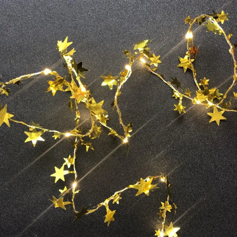 

GloryStar 2m LED String Star Lights Copper Wire Star Lamp String Battery Decoration Small Light String
