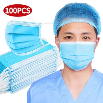 

Fast delivery Hot Sale 3layer mask Face Mouth Mask Non Woven Disposable Anti-Dust Meltblown cloth Masks Earloops Masks