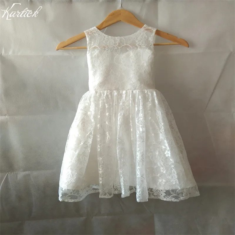 

New Real Flower Girl Dresses for Wedding Lovely Little Girls Kids/Children Lace Dress Short Ball Party Pageant Communion Dress