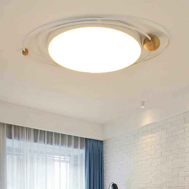 

Modern Simplicity Art Creative Round Ceiling Lamp For Bedroom Study Modern Surface Mounted Kids Lightings