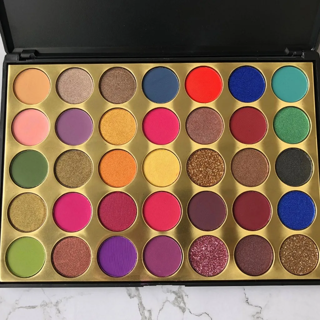 Тени для век make up pallete brokat do oczu с перламутровым блеском, матовые тени для век, Косметика для макияжа, 35 цветов, шиммер для ванны#251029