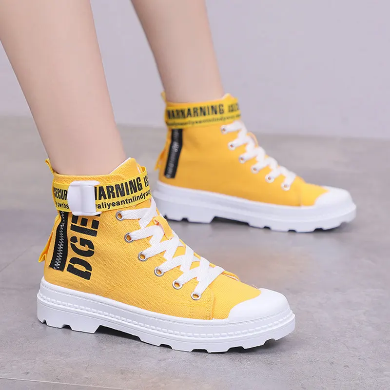 

Size 35-50 Nice Pop Women Ankle Boots Autumn Ins Fashion Letters Shoes Woman Flat Heels Ladies Sneakers Style Wild Footwear