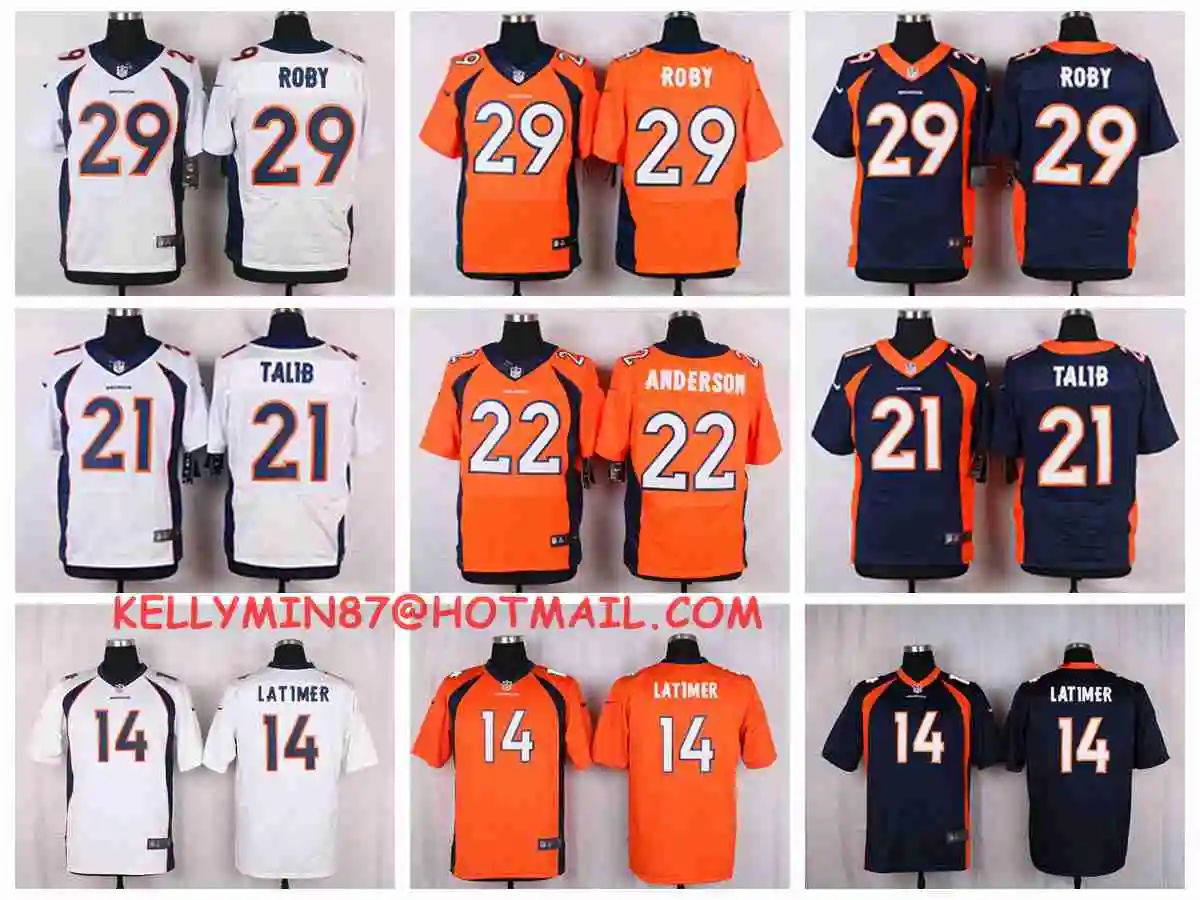 Stitiched, Denver, Bradley Roby c. J. Anderson Aqib Talib cody latimer Джерси