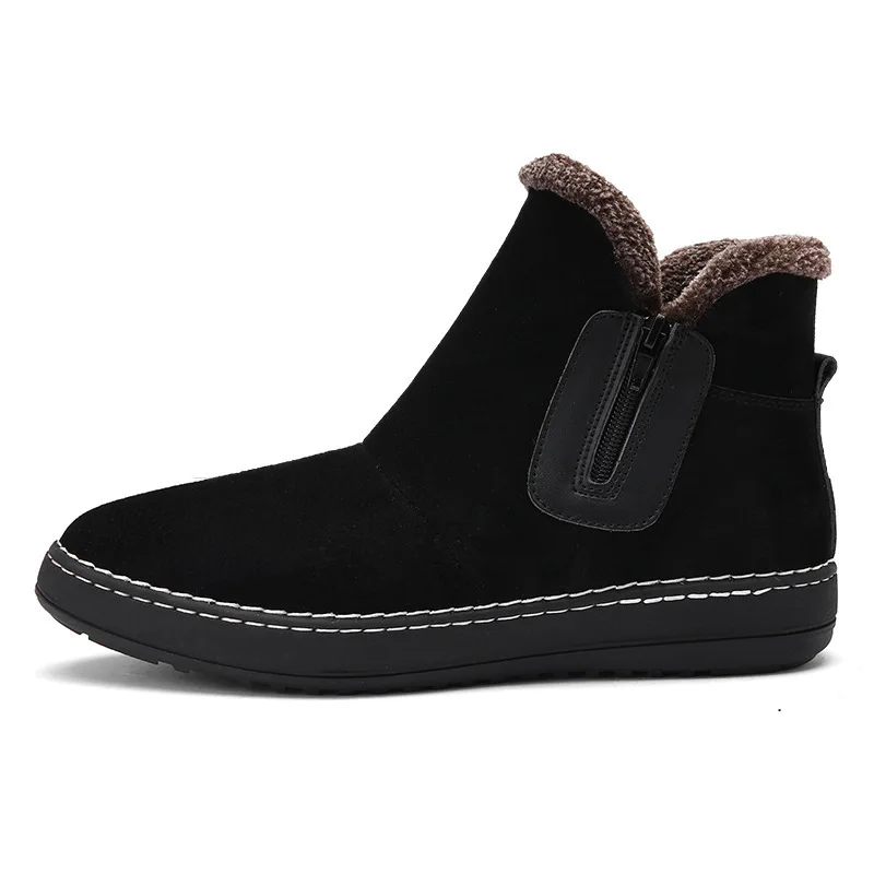 

Winter Men High Cotton-padded Shoes plus Velvet Snow Boots Men's England Casual Shoes Thick Warm Martin Boots Short Boots