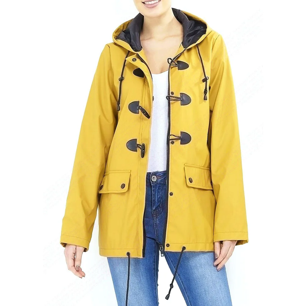 Winter Long Hooded Coat For Women Solid Colour Waterproof Windbreaker Ladies Casual Pockets Trench Coat Jackets abrigo D30