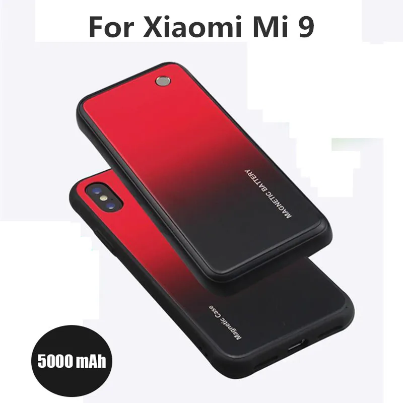 Аккумулятор KQJYS, 5000 мА/ч, для Xiaomi Mi 9, Дополнительный внешний аккумулятор, чехол с зажимом для зарядного устройства, для Xiaomi Mi 9, беспроводной магнитный чехол для зарядки