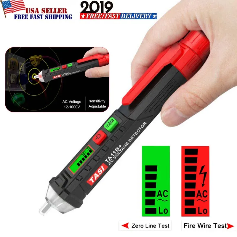 High Quality Non Contact AC Voltage Detector LCD Digital Display Test Meter Electeic Pen With Adjustable Sensitivity Handy Volt|Voltage Meters| - AliExpress