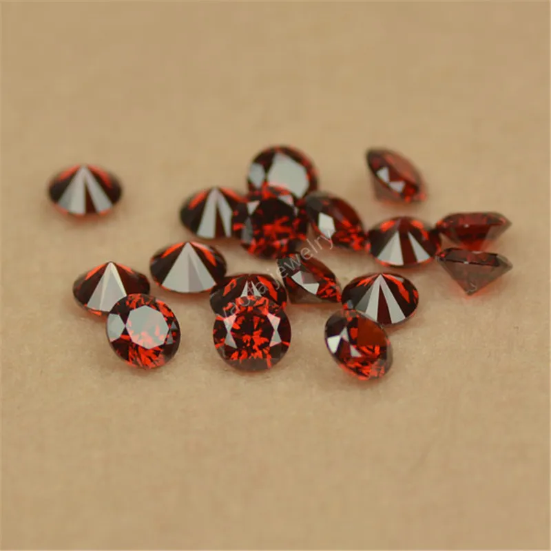 4MM ROSE RED ROUND BRILLIANT CUT CUBIC ZIRCONIA LOOSE GEMS VARIOUS PACK SIZES 