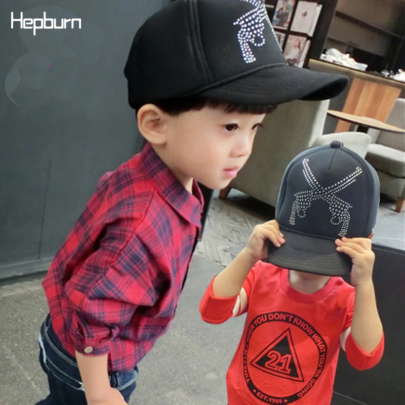 

Hepburn Brand Summer Children Trucker Bone Hip Hop Hats Snapback Kids Baby Girl/Boy Hats Outdoor Visor casquette