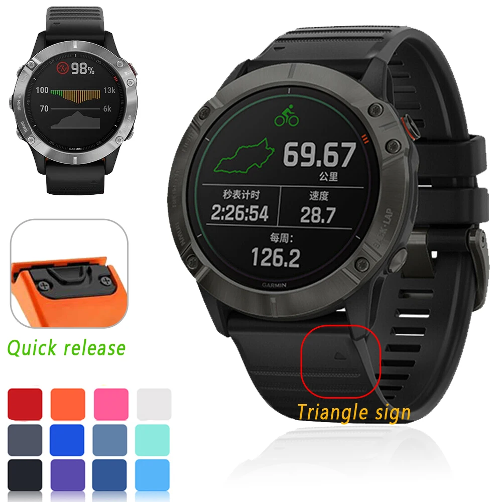 Correa Garmin Fenix 6x Pro Correa De Silicona Para Garmin Fenix
