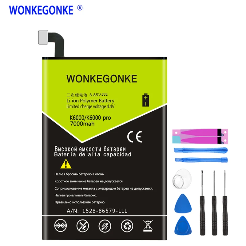 Аккумулятор WONKEGONKE для Oukitel K6000 pro Ulefone Power DOOGEE T6/ T6 Pro мобильный телефон аккумулятор