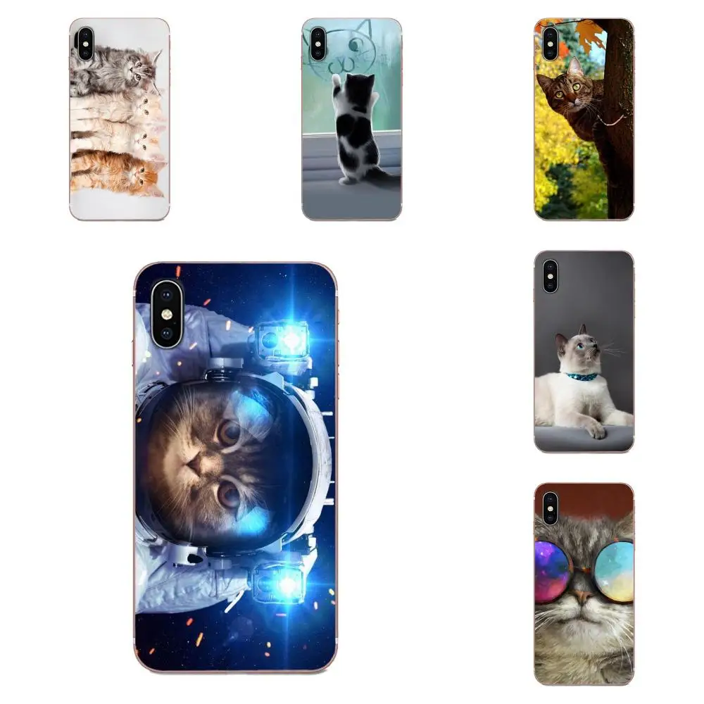 Новый черный чехол для телефона Galaxy J1 J2 J3 J330 J4 J5 J6 J7 J730 J8 2015 2016 2017 2018 mini Pro Cat Pets Face Lovely