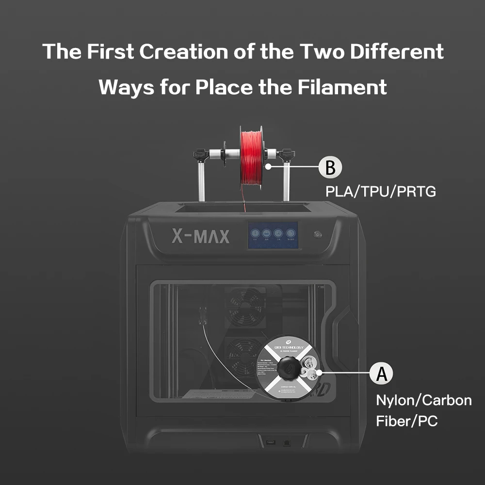 QIDI TECH X-Max Large size 3d Printer 300x250x300mm Auto Level Touch Screen single Extruder DIY 3D Printer Kit Heated Bed