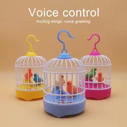 Simulation de Cage à oiseaux en plastique, belle lumière scintillante pour Parents, jouet de Cage électronique pour oiseaux 